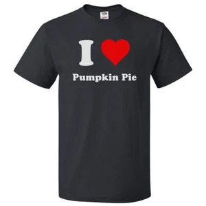I Love Pumpkin Pie T shirt I Heart Pumpkin Pie - Picture 1 of 2