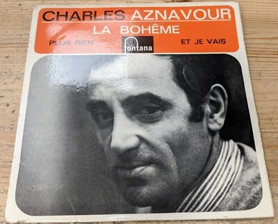 TE17464 7" 45RPM '65 CHARLES AZNAVOUR "LA BOHEME / PLUS RIEN.." 1 E 2 E EX/EX- - Image 1 of 4