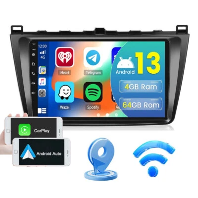 4+64GB For Mazda 6 Rui Wing 2008-2015 Android 13 CarPlay Car Stereo Radio GPS - Image 1 of 4