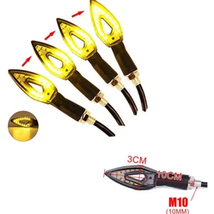Motocicleta Bicicleta LED Ámbar Intermitente Luz Indicadora Bombilla Paquete de 4 12V - Imagen 1 de 8