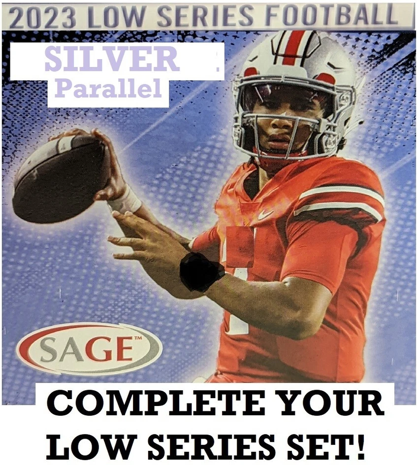 2023 SAGE Low Series Football (Finish Your SILVER Parallel Set) 1-100 JERRY RICE - Image 1 of 1