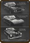 1968 VOLKSWAGEN KARMANN GHIA &amp; Maserati Vntg-Look DECORATIVE REPLICA METAL SIGN