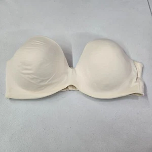 Ambrielle Women Bra 38DD Cream Full Figure Strapless Underwire Lightly Lined - Picture 1 of 7