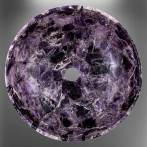 15"x15"x5" Amethyst Purple Dark Agate Stone Sink, Wash Basin, Natural Stone Sink - Picture 1 of 5