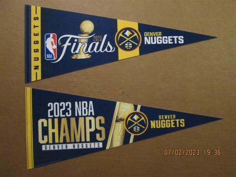 NBA Denver Nuggets Circa 2023 NBA Finals & 2023 NBA Champs Logo Pennants Cover