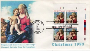 AO-2790-5,1993, Virgin and Child, Add on Cover, First Day Cover, Standard Postm - Picture 1 of 1