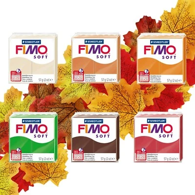 Staedtler FIMO Soft Polymer Oven Modelling Clay - Autumn Tones - Set of 6