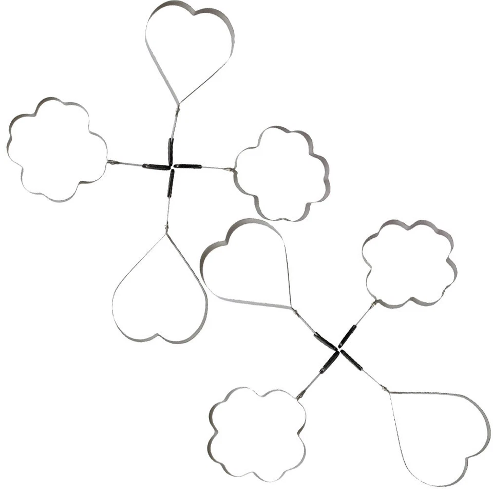8x Omelettpfannenform, Herzen und Kleeblätter, für Spiegelei und Pancake - Bild 1 von 4