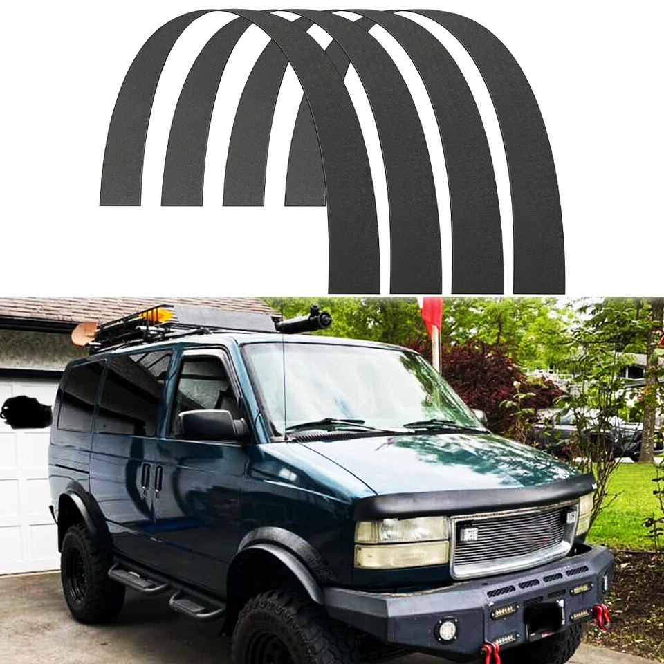 4 peças arcos de roda extra largos estilo preto alargadores de para-lama para GMC Safari 1985-2005 - Imagem 1 de 4