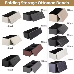 Storage Bench Footrest Stool Toy Foot Chest For Bedroom Entryway Living Room - Picture 1 of 137