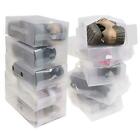 New Home Plastic Clear Shoe Boot 10 Pcs Box Stackable Foldable Storage Organizer