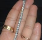 Solid 10K White Gold Igi Certified 3.5Mm Lab Grown Diamond Tennis Bracelet 7" In