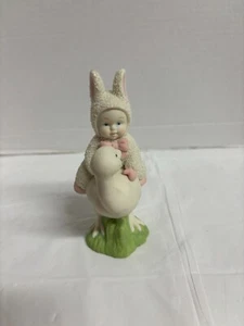 Department 56 Snowbabies Loose On A Goose Snowbunnies 2002 Usado en Excelente Condición Sin Caja - Imagen 1 de 6