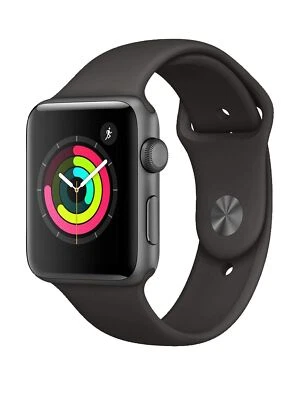 Apple Watch Series 3 42mm GPS + LTE Cellular - Space Grey and Black Sports Strap - Image 1 of 2