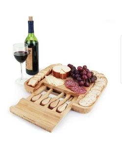 Slice Of Goodness Cheese Board 100% Bamboo with cheese knives - Picture 1 of 4
