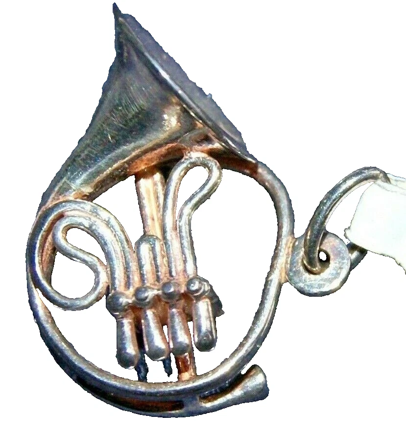 CIONDOLO IN ARGENTO CORNO TROMBA COLLANA DONNA UOMO PENDENTE BRACCIALE  - Immagine 1 di 1