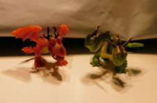 2 How Train Your Dragon Figures: Orange Hookfang & Green 2-Headed Barf & Belch