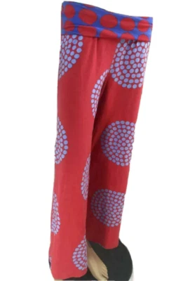 Red Cotton Sweatpans Wide Leg Pants Elastic Bandwaist Junior Girl Size 16 - Image 1 of 4