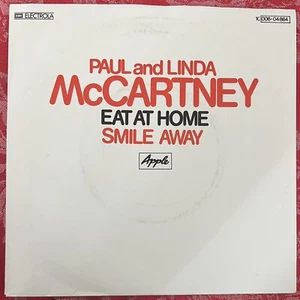 Paul McCartney Eat At Home/Smile Away Germany Reissue Apple 45 Beatles - Picture 1 of 4