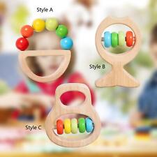 Wood Teether Toys Durable Wooden Rattle for Birthday Party 0 6 12 Months