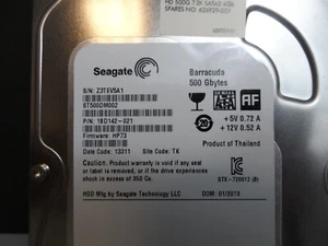 Seagate Barracuda HD 500GB 7.2K SATA3 6GB 1BD142-021 ST500DM002 636929-001 HP - Picture 1 of 2