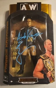 Frankie Kazarian signed handsigniert AEW Unrivaled Serie 5 Figur Tag Team Gürtel - Bild 1 von 3
