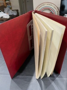SAFE DUAL 43x One Pocket Hingeless Pages + 14 Ring Maroon Binder #777 FreShipUSA - Picture 1 of 1