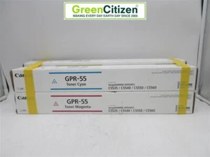 Canon GPR-55 Black Yellow Cyan Magenta Toner Cartridge GENUINE - Picture 1 of 6