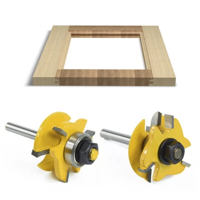 3PCS 1/4 Inch Shank Router Bit Set Raised Panel Cabinet Door Making Router Bits - image 1 of 4