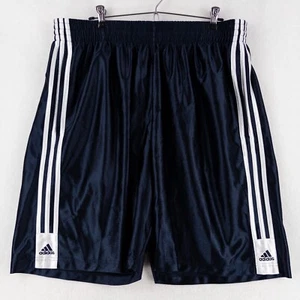 Adidas Silky Basketball Shorts Herren 2XL Navy Blau Dazzle White 3 Streifen Y2K Selten - Bild 1 von 11