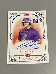 Caden Grice 2022 Onyx Vintage Blue Auto VACG Clemson Tigers