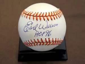 EARL WEAVER HOF 96 ORIOLES MANAGER SIGNED AUTO RIPKEN # 8 OML BASEBALL PSA/DNA - Picture 1 of 3