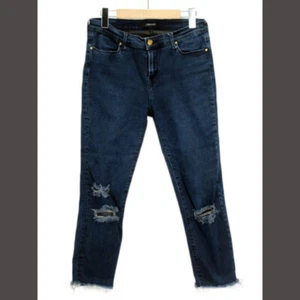 J BRAND Photo Ready Pants Denim Skinny Cropped Crash 29 Navy Waist: 76cm Used a7 - Picture 1 of 9