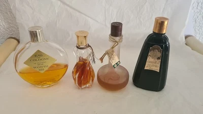 Lot de 4 Petits Flacons de Parfum Anciens Dont 1 Lalique  - Photo 1/2