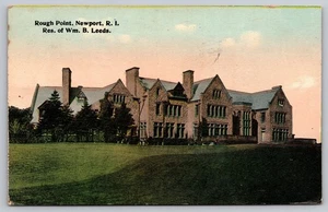 Cartolina d'epoca Rough Point Newport RI litografia 1915 residenza - Foto 1 di 2