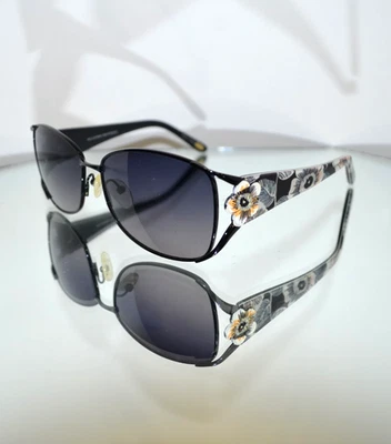 BEAUTIFUL Veer "Belladonna" Sunglasses Black Metal Floral Pattern 666197890932 - Image 1 of 4