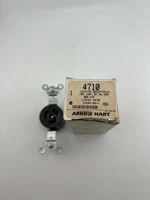 Arrow Hart 4710 Locking Receptacle 15A 125V 2P 3W Grounding Brown NOS USA - Image 1 of 4