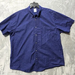 Brooks Brothers Polo Shirt Mens XL Blue Pink Dot Button Down Short Sleeve  - Picture 1 of 6