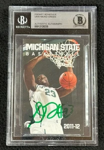 Draymond Green Signed Michigan State Spartans Pocket Schedule Beckett Certified - Picture 1 of 2