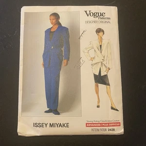 Giacca gonna pantaloni Issey Miyake modello 2428 taglia 14 cucito non tagliato piegato in fabbrica - Foto 1 di 9