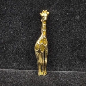 Broche prendedor vintage de jirafa alta LC Liz Claiborne esmalte tono dorado - Imagen 1 de 7