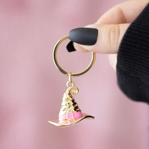 Good Witch Alloy Witches Hat Keyring Wicked Witch Spell Magic - Picture 1 of 3
