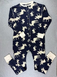 Lazy One Pajama Moose Adult Blue Flapjack PJ's "Don't Moose with Me” Sz M - Picture 1 of 7