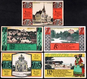 BÜCKEBURG 1921 "Jäger-Appell" Complete Series German Notgeld Tracht - Picture 1 of 2