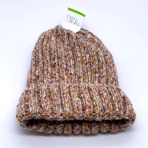 Time and Tru Marled Mauve Cream Beanie Kunstfell gefüttert Mütze / Cap / Beanie - Bild 1 von 7