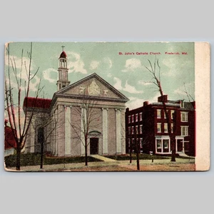 Postcard St. John's Catholic Church Frederick MD Architecture - Picture 1 of 3