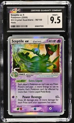CGC 9.5 SCEPTILE EX 96/100 HOLO EX CRYSTAL GUARDIANS POKEMON MINT+ - Image 1 of 2