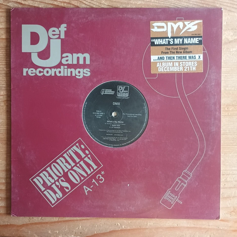 DMX ‎– What's My Name 12" US-1999 PROMO PRESS VG - Bild 1 von 3