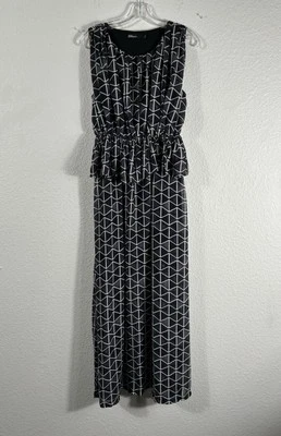 Dear Creatures Dress Womens XS Geometric Maxi Sleeveless Lined Polyester - Image 1 of 4