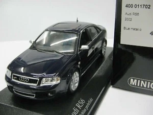 WOW EXTREMELY RARE Audi RS6 Saloon Quattro 2002 Pearl Blue 1:43 Minichamps-RS4 - Picture 1 of 3